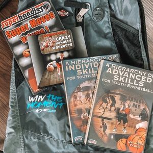 At home basketball DVD set.